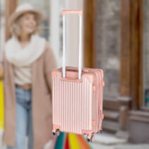 PRETTY UP bőrönd kerekeken ABS25, M, rózsaszín arany 22151703