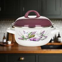 BANQUET Zománcozott lábas fedővel LAVENDER 22 cm 13SM122CLLK