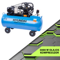 Hyundai olajos kompresszor 380V/3000W, 10 bar - HYD-100L/V3F