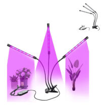 Növénynevelő LED lámpa 3 karos, 12 Watt