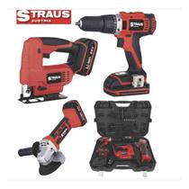 Straus  24V 2 DB akkus trió multiszerszám, sarokcsiszoló, fúró és dekopírfűrész  ST/CTS-0240