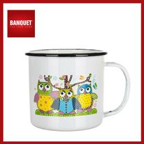 BANQUET Zománcozott bögre OWL 8x8cm 15EM08OWL