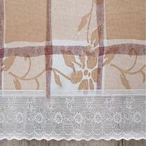 Csipke szélű flannel terítő Barna nagy kockás F55 122x152