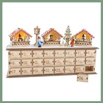 Fa adventi naptár karácsonyi bazár, 40x10x22    1290