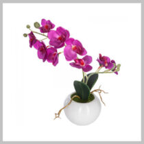 Fehér kerámia váza műorchidea 155716