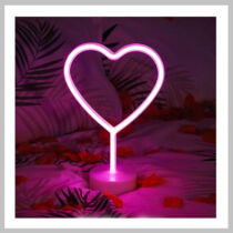 Szív LED dekorfény pink x0728