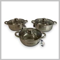 BERGHOME LINE - 6 RÉSZES ROZSDAMENTES LÁBAS KÉSZLET (20CM, 22CM, 24 CM) - BL-1331