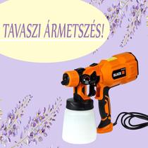 BLACK ELEKTROMOS FESTÉKSZÓRÓ PISZTOLY 600W, 800ML - 22452