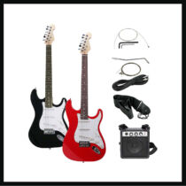 Elektromos gitár szett kezdőknek, fekete, ajándék erősítővel 10009832