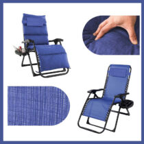 Párnázott zéró gravitáció szék, kék 10015301