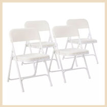 Párnázott, összecsukható szék 4 db-os, fehér színben 1001102