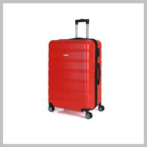 Royalty Line keményfalú bőrönd piros NAGY