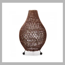 Rattan kerti lámpa sötétbarna RTL-02
