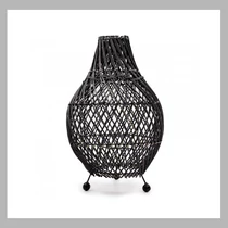 Rattan kerti lámpa fekete RTL-03
