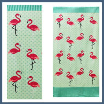 Mikroszálas törölköző 70 x 140 1+1 "Flamingók" V02327