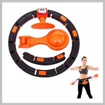 KARCSÚSÍTÓ HULA HOOP KARIKA KEREKES MASSZÁZS SMART LED SÚLYOZHATÓ 24049