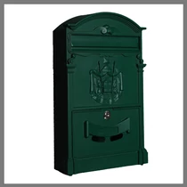 Postaláda 400x255x90mm, alumínium előlap, zöld HMB2540AG