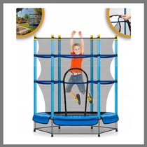 Stabil kerti trambulin gyerekeknek hálóval 138x160 ZTADG.G419
