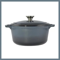 Perfect Home Zománcozott öntöttvas lábas 24 cm, 4 literes Acélkék 55001