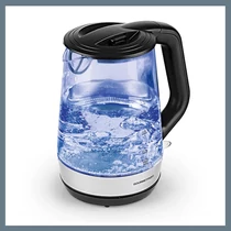 Maxx-World GourmetMaxx Üveg Vízforraló Rozsdamentesacél Fekete 1,7L 2200W DS11330-L