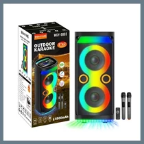 Hordozható bluetooth hangszóró 2 mikrofonnal WGY-S803