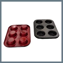 Perfect Home Metal Red Line Muffinsütő 6 db-os 19127