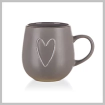 Kerámia bögre HEART 500 ml, barna 60221524B