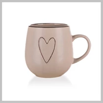 Kerámia bögre HEART 500 ml, bézs 60221524LB