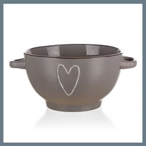 BANQUET HEART kerámia tál, 660 ml, barna 60221526B