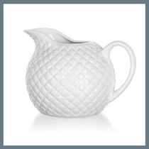 BANQUET DIAMOND LINE kerámia tejszínkiöntő, 11,7 x 7,5 cm, fehér 60322131