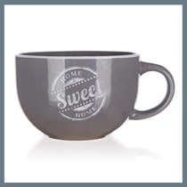 BANQUET Kerámia bögre jumbo SWEET HOME 730 ml, szürke 60337158