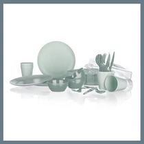 Kemping étkezőszett TRAVEL, 26 részes, menta 55069531