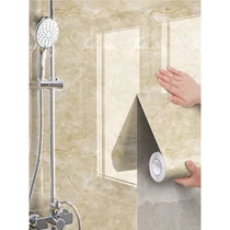 1 Tekercs Vízálló Márványmintás Tapéta, 45x100 cm, Bézs 35703384-B2
