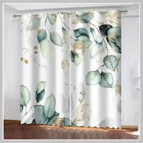 Eukaliptusz levelek mintás függöny 100 x 220 cm 2 db JA105340