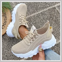 Női ultrakönnyű sneakers cipő bézs CU586054-2