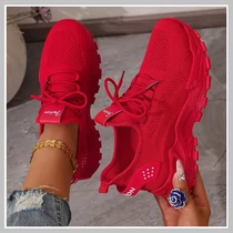 Női ultrakönnyű sneakers cipő piros CU586054-4