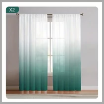 2 Paneles Függöny -Zöld színben 132x241 cm UN04758-c