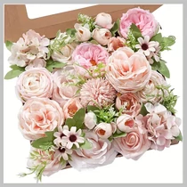 Elegáns művirág csokor dobozban 27 x 25 cm QP123127