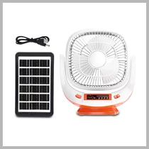 Újratölthető Napelemes Ventilátor Hangszóróval EP-008