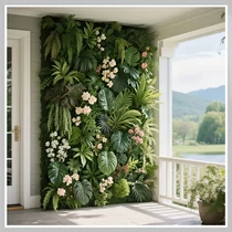 Mesterséges Zöld Falpanel – Élethű dzsungelhatás 60 x 40 cm RH3410458