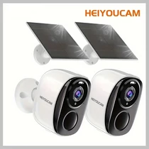 HEIYOUCAM 2 db Napelemes Vezeték Nélküli Kültéri Biztonsági Kamera BV137826