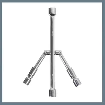 Összecsukható kereszt kerékkulcs 17-19/21-23 mm – TÜV, GS minősítéssel 09413