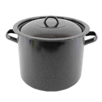 Zománcozott Fazék Fekete 32cm 21 Literes+Fedő 21500