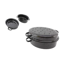 Zománcozott ovális tál + tető 34cm 5.5 literes 5999036060629