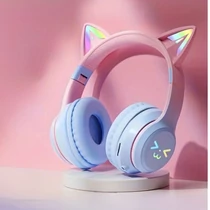 RGB cicafüles Bluetooth gamer fejhallgató LP55533-kr