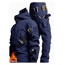 Softshell taktikai polárbéléses kabát és nadrág szett kék M méret AU4713866-km