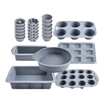 24 darabos Szilikon Sütőforma Készlet (Szürke) FR410278-2