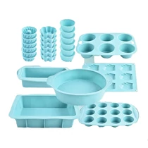 24 darabos Szilikon Sütőforma Készlet (Kék) FR410278-3