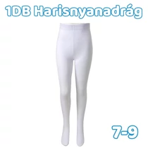 1db Gyerek pamut harisnyanadrág - Fehér 7-9 éves korig MGH8005-5