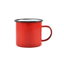 Perfect Home Zománcozott bögre 9 cm 450 ml piros-fehér 10385